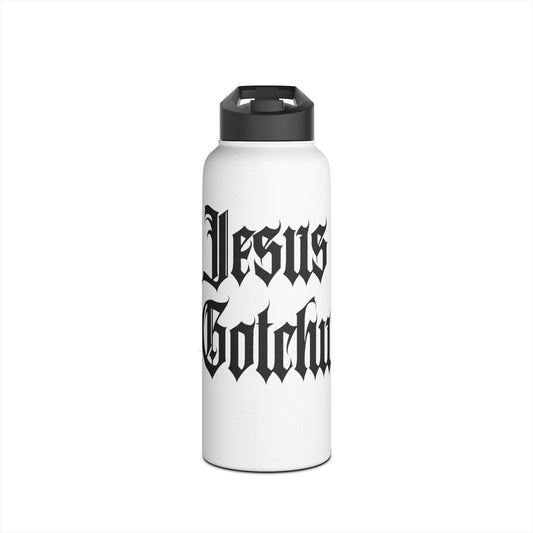 Jesus Gotchu Water Bottle With Straw Lid